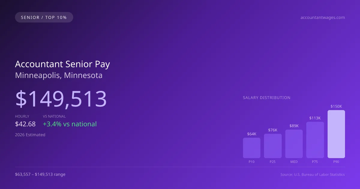 Accountant Senior Salary in Minneapolis, MN — 2026 est., based on 2025 BLS